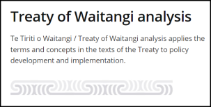 Treaty of Waitangi webpage top section