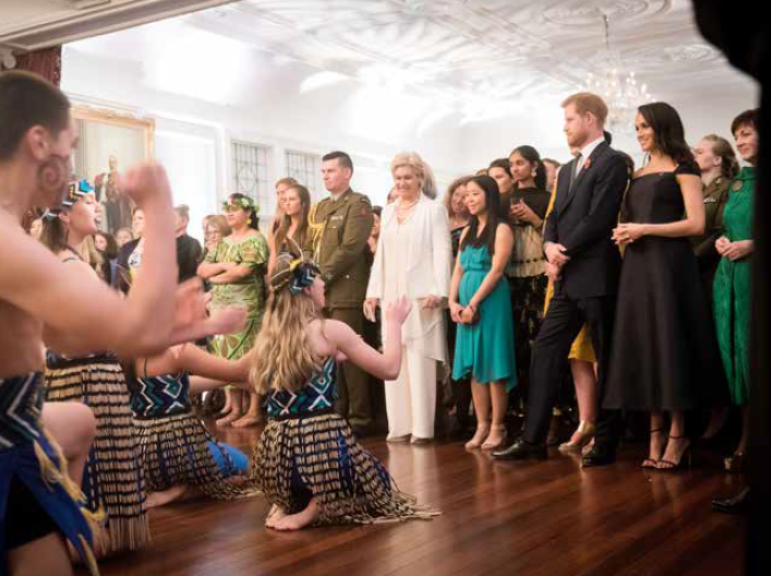 Te Wharekura o Nga Mokopuna perform at the ‘Women’s Words’ Suffrage 125 event at Government House