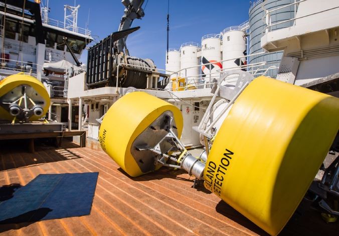 DART buoys on board the NIWA Vessel prior to deployment in December 2019