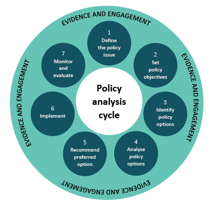 Case study: Supporting agencies to build their own policy capability - Policy Analysis Cycle