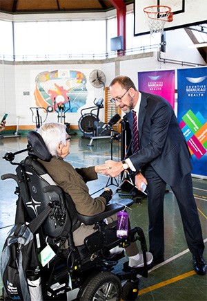 Minister Andrew Little visiting the new $110 million integrated Spinal and Adult Rehabilitation Unit at Manukau Health Park Minister Andrew Little visiting the new $110 million integrated Spinal and Adult Rehabilitation Unit at Manukau Health Park